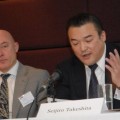 photo of Seijiro Takeshita talking next to Timon Screech on panel