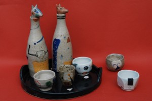 Jill Fanshawe Kato's 'Asobi Sake set'.  Photo: Setsuo Kato